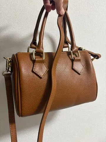 새상품급 오렌티 미니 보스턴 숄더백 브라운 가죽