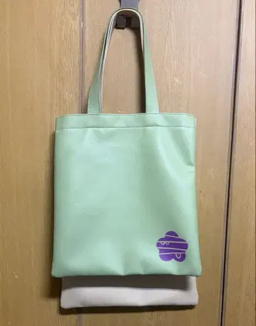 FRAPBOIS PARK 그린과 베이지 토트백