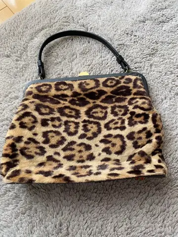 빈티지 레오파드 패턴 50s 핸드백