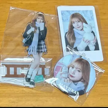 NiziU 마유카 아크릴 스탠드 아크스타 캔뱃지 캔배치 포토카드