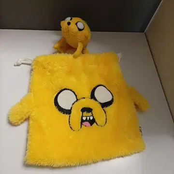 어드벤처 타임 제이크 봉제 인형 마스코트와 파우치 세트