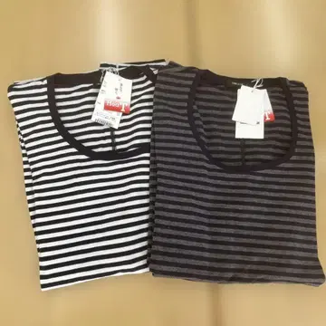 스트라이프 긴팔 티셔츠 2장 세트