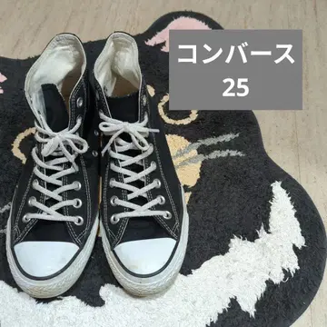 CONVERSE ALL STAR 블랙 하이컷 스니커즈