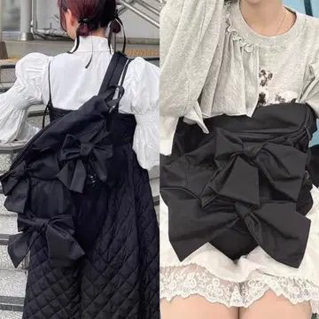 merry jenny 리본 원숄더백 그레이