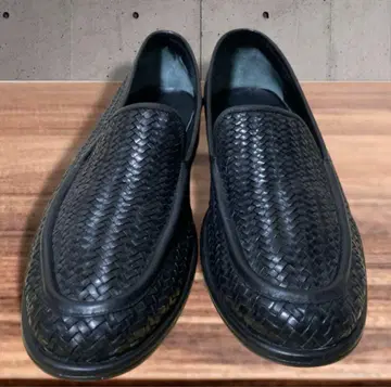 컨디션 최상 GIORGIO ARMANI 블랙 가죽 슬립온 비즈니스 슈즈