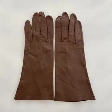 새상품급 로페 ROPE' 가죽 그로브 브라운 안감 없는 가죽 장갑 여성용