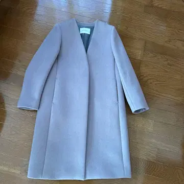 GREEN LABEL RELAXING 노카라 롱 코트 베이지