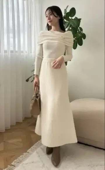 [스커트만] 오프숄더 니트 셋업