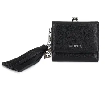 MURUA 블랙 3단 폴더형 지갑 태슬 포함