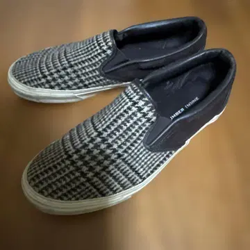 넘버나인 조지 슬립온 스니커즈 9 체크 울