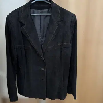 블랙 스웨이드 자켓