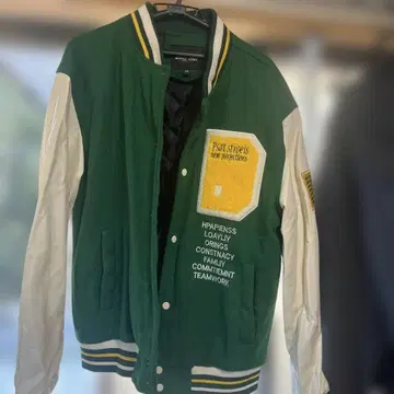 HUNTER STORY 바시티 자켓 2XL 그린/화이트