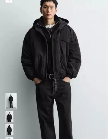 ZARA 테크니컬 퀼팅 자켓 블랙 S-M