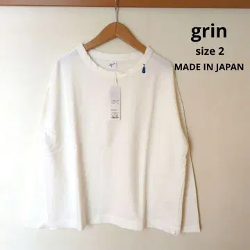 grin 홈스펀 인레이 풀오버 기타 자수 긴팔 티셔츠