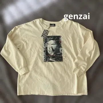 genzai Tesla x Einstein LS Tee M 크림