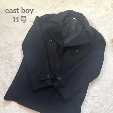 [ 새상품급 ] EastBoy 블랙 더블 브레스트 피코트 11호