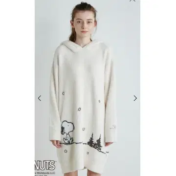 젤라또피케 젤라피케 스누피 콜라보 패널 자카드 후드 원피스