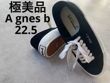 극미품 A gnes b 블랙 스웨이드 스니커즈 로우컷 아네스베