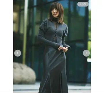 FRAY I.D 턱 퍼프 크롭 가디건