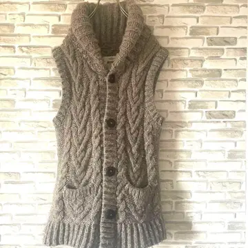 페루산 모 100% 롱 니트 베스트