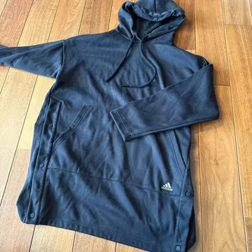 adidas 블랙 후드 부착 후드티