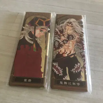 귀멸의 칼날 그림 카드 캔뱃지 컬렉션 키부츠지 무잔 도우마 미개봉