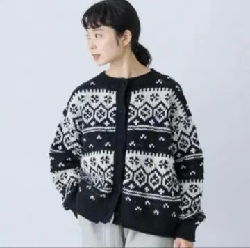 카구레 노르딕 가디건 블랙