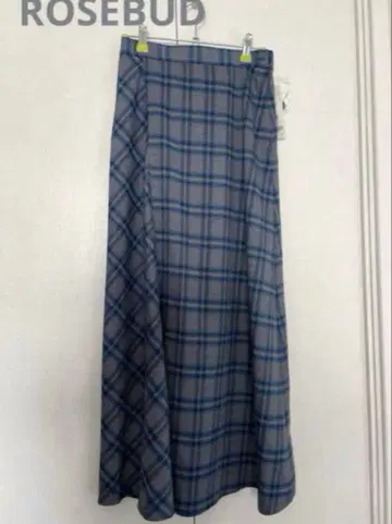 [ 택 포함 새상품 ] ROSEBUD 로즈버드 플레어 롱 스커트 체크