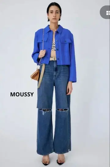 MOUSSY 마우지 KNEE SLIT LOOSE STRAIGHT 24