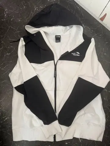 THE NORTH FACE 풀 집업 후드티 화이트/블랙