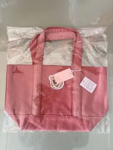[ 미사용 새상품 ] 페이저 올드 테디 걸 와펜 토트백 핑크 스몰