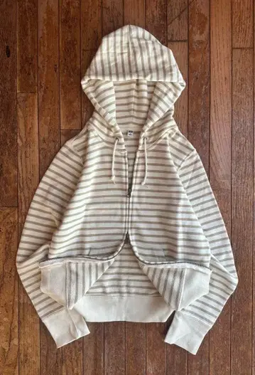 y2k 00s UNIQLO 보더 더블 지퍼 후드티