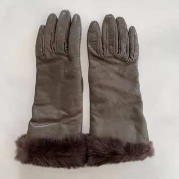 이탈리아제 Gloves 여성용 가죽 그로브 브라운 가죽 장갑 사이즈 7