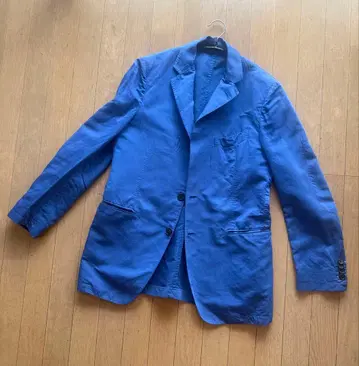 ETRO 캐주얼 코튼 실크 혼방 자켓 블루