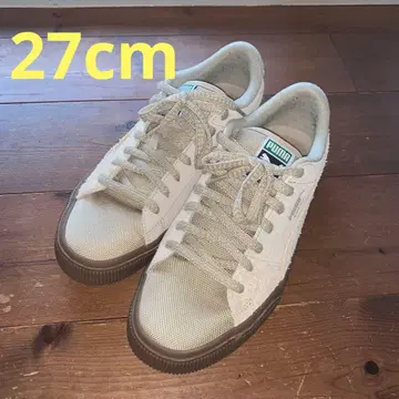 중고 PUMA 27cm NITRO 남성용 스니커즈 스웨이드 베이지