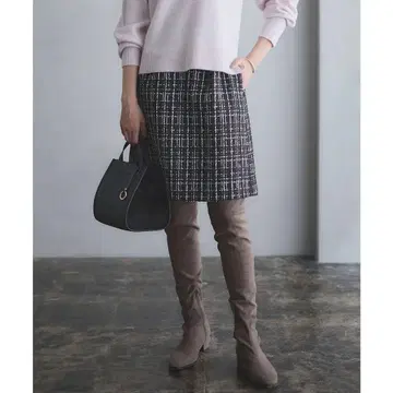 쿠미쿄쿠 팬시 트위드 미니스커트