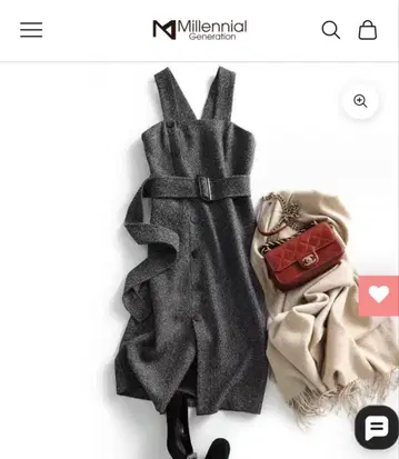 벨트 포함 오버롤 스커트