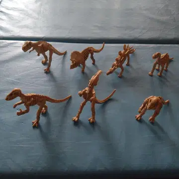 공룡 피규어 7체 세트 골격 디자인