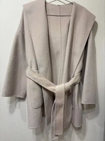 Mila Owen 후드 가운 코트 더블 페이스