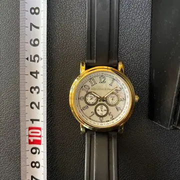 Saks Fifth Avenue 아날로그 손목시계 골드/블랙