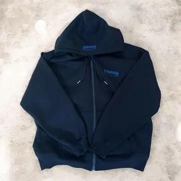 Thrasher 블랙 풀 집업 후드티 XL
