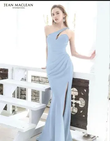 JEAN MACLEAN 원숄더 드레스 M 라이트 블루