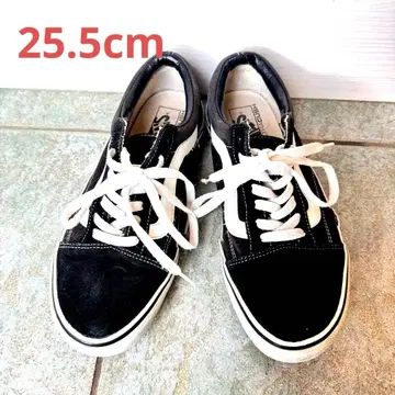 VANS 25.5cm 블랙/화이트 스웨이드 스니커즈