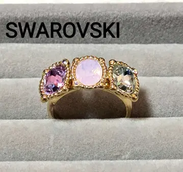 SWAROVSKI 스와로브스키 컬러 스톤 골드 반지 10.5호