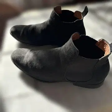 스웨이드 사이드 고어 부츠 블랙 43