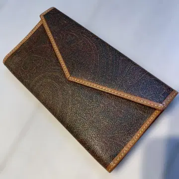 ETRO 브라운 가죽 장지갑