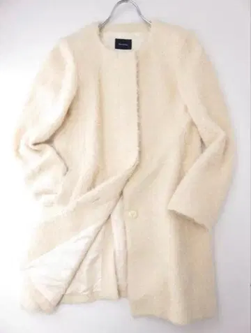 듀얼 아카이브 기모 롱 코트 아이보리 알파카 혼방 M