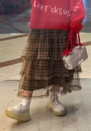 튤 프릴 캉캉 스커트 차오패닉