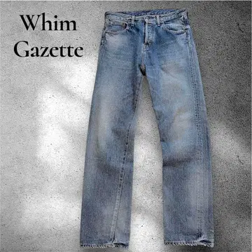 Whim Gazette 올드 코튼 스트레이트 데님 데님