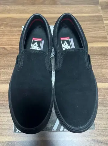 Vans Slip-On 블랙 스케이트보딩 스웨이드 가공풍